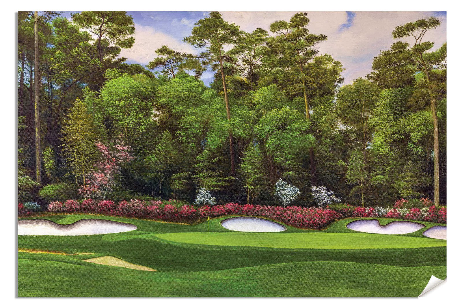 Augusta National Golf Club Hole 13 painting print PGA pic Azalea Masters poster artwork ANGC13RiOil02 RichimageArt.com