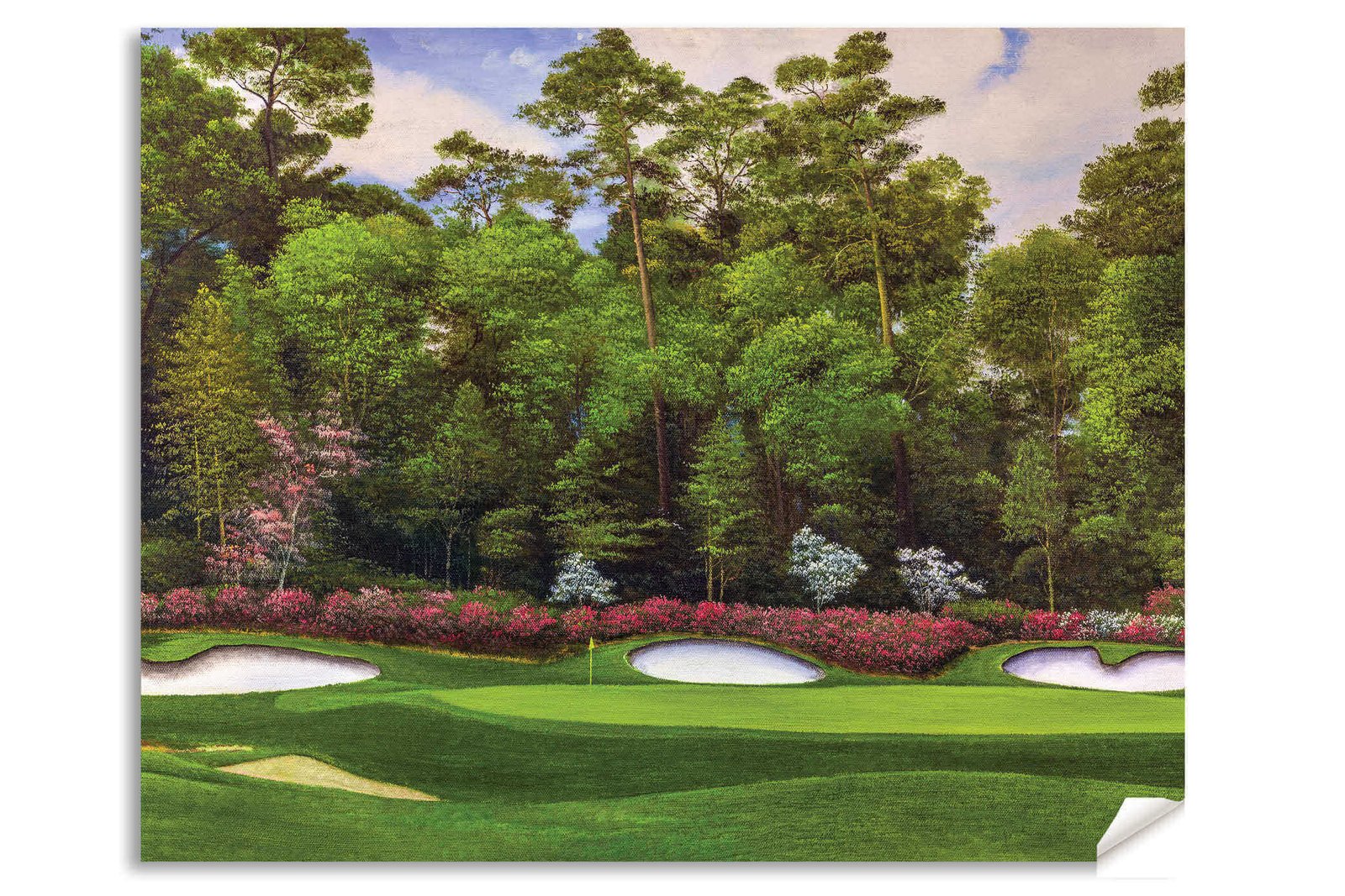 Augusta National Golf Club Hole 13 painting print PGA pic Azalea Masters poster artwork ANGC13RiOil02 RichimageArt.com 13