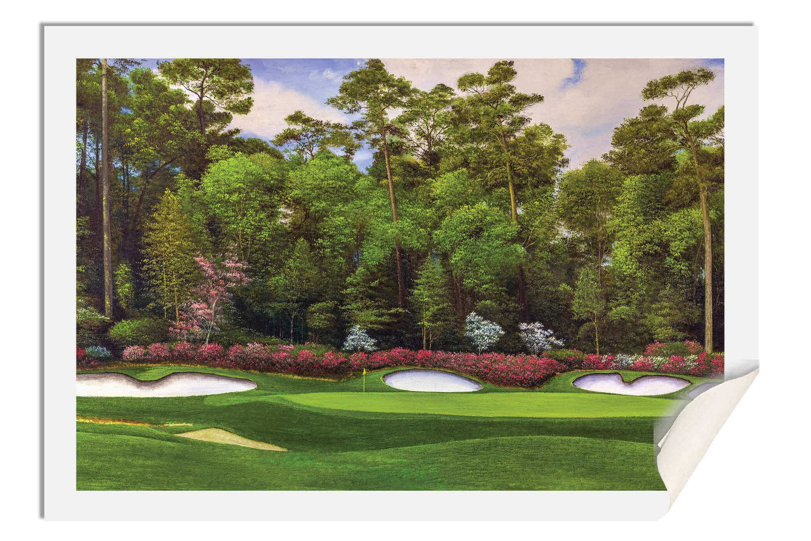 Augusta National Golf Club Hole 13 painting print PGA pic Azalea Masters poster artwork ANGC13RiOil02 RichimageArt.com 17