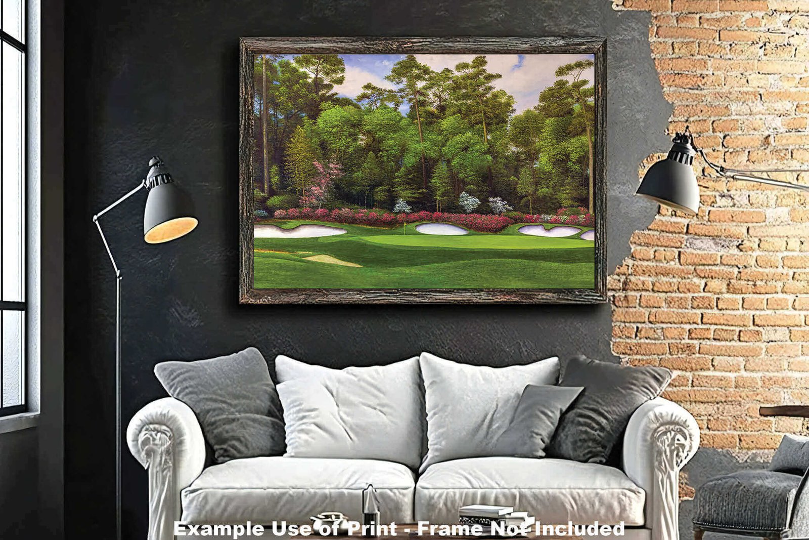 Augusta National Golf Club Hole 13 painting print PGA pic Azalea Masters poster artwork ANGC13RiOil02 RichimageArt.com 18