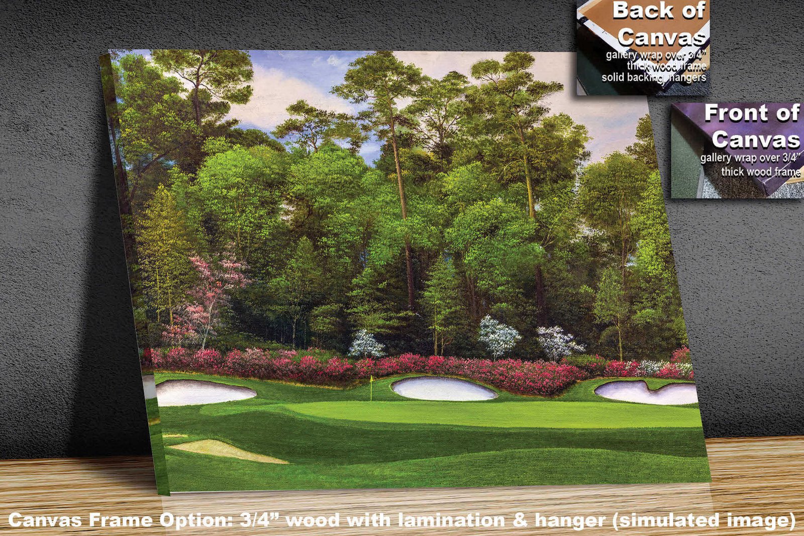 Augusta National Golf Club Hole 13 painting print PGA pic Azalea Masters poster artwork ANGC13RiOil02 RichimageArt.com 2