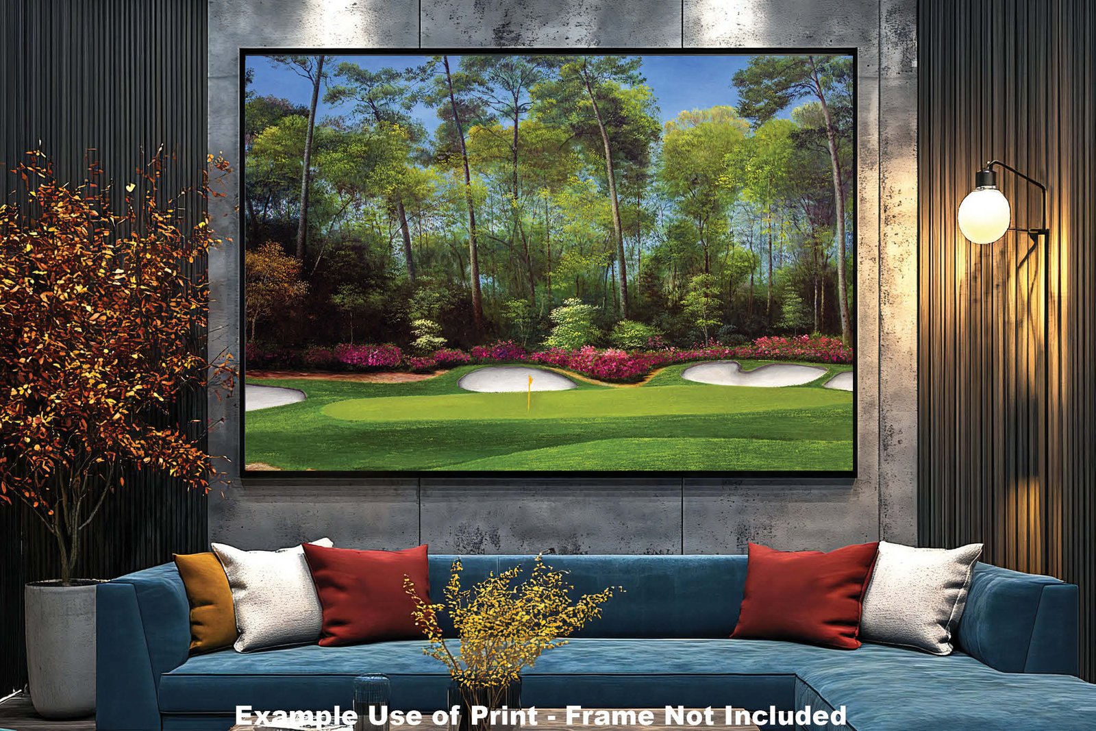 Augusta National Golf Club Masters poster pic Hole 13 painting print PGA Azalea artwork Masters ANGC13RiOil04 RichimageArt.com 11