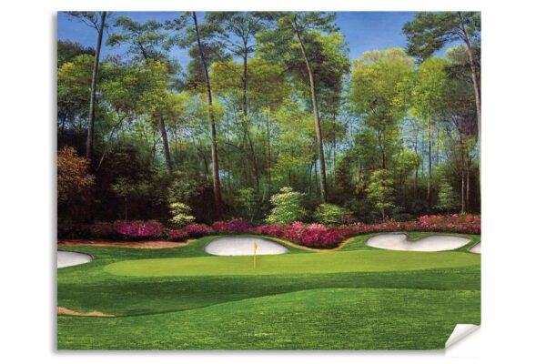 Augusta National Golf Club Masters poster pic Hole 13 painting print PGA Azalea artwork Masters ANGC13RiOil04 RichimageArt.com 13