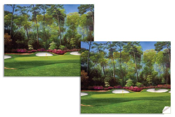 Augusta National Golf Club Masters poster pic Hole 13 painting print PGA Azalea artwork Masters ANGC13RiOil04 RichimageArt.com 14
