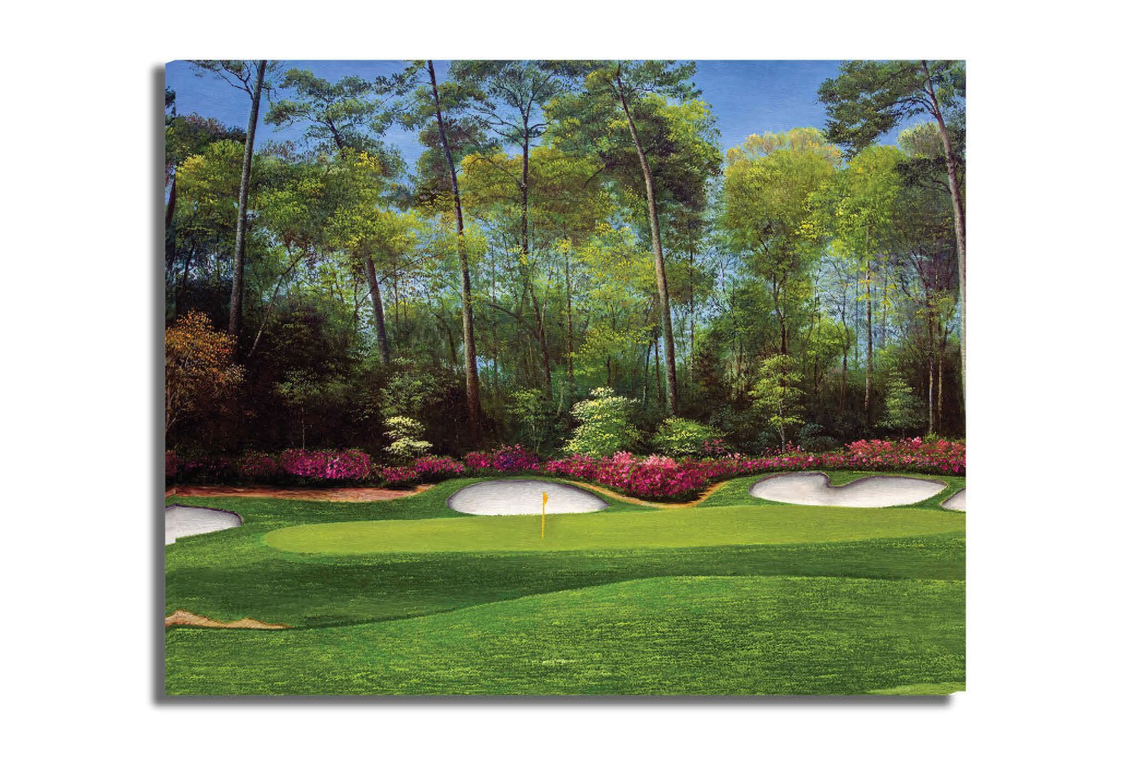 Augusta National Golf Club Masters poster pic Hole 13 painting print PGA Azalea artwork Masters ANGC13RiOil04 RichimageArt.com 16