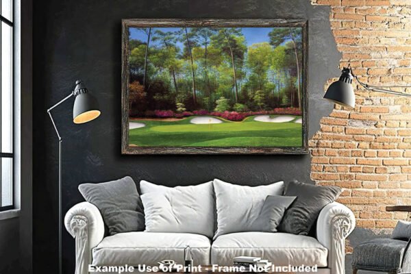 Augusta National Golf Club Masters poster pic Hole 13 painting print PGA Azalea artwork Masters ANGC13RiOil04 RichimageArt.com 18