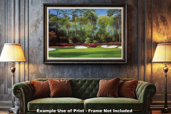Augusta National Golf Club Masters poster pic Hole 13 painting print PGA Azalea artwork Masters ANGC13RiOil04 RichimageArt.com 6