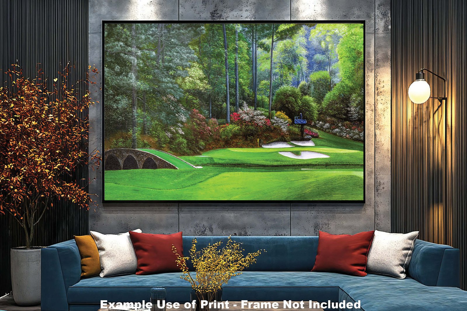 Augusta National Golf Club Masters wall art art on wall Hole 12 painting print PGA Golden Bell canvas prints Masters ANGC12RiOil04 11
