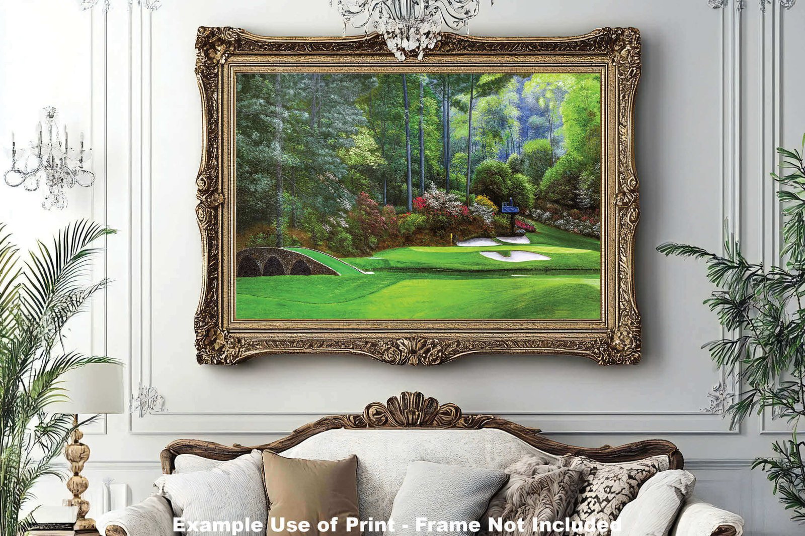 Augusta National Golf Club Masters wall art art on wall Hole 12 painting print PGA Golden Bell canvas prints Masters ANGC12RiOil04 12