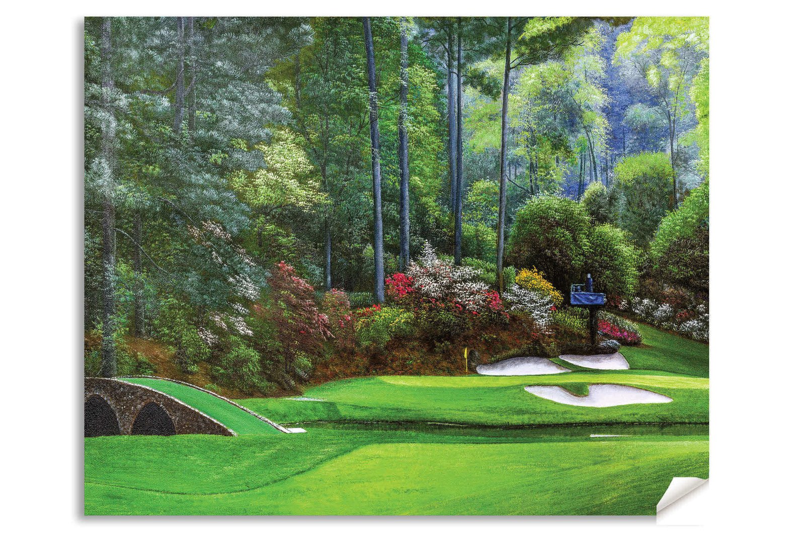 Augusta National Golf Club Masters wall art art on wall Hole 12 painting print PGA Golden Bell canvas prints Masters ANGC12RiOil04 13