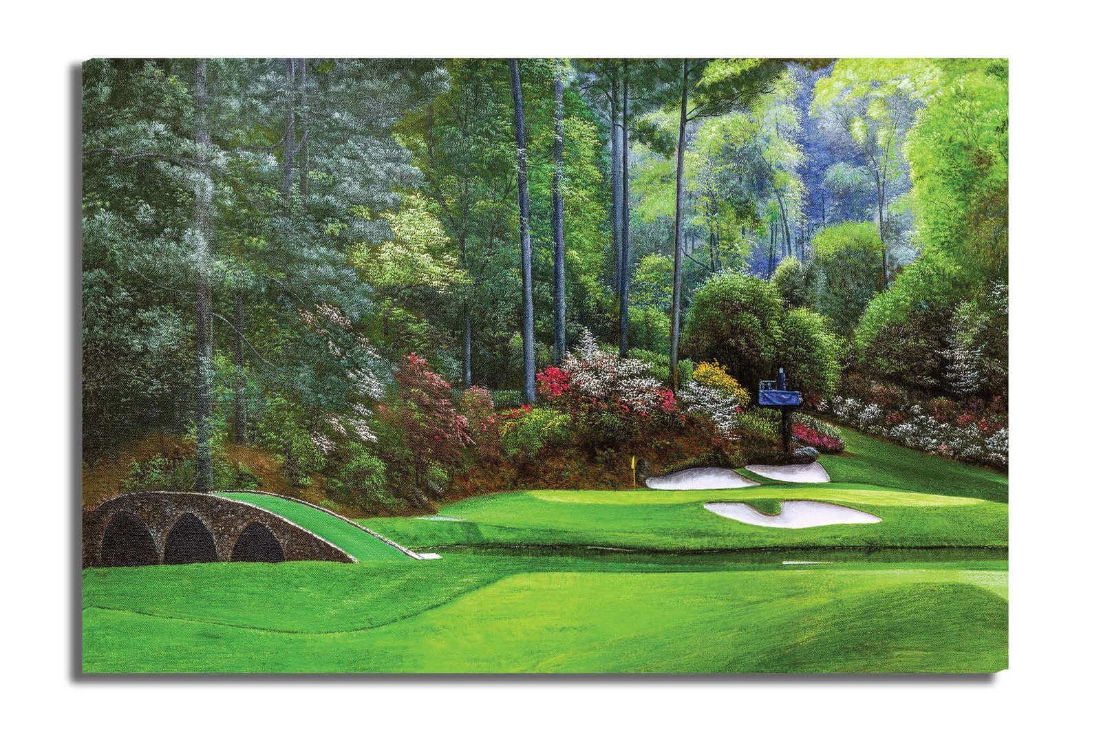 Augusta National Golf Club Masters wall art art on wall Hole 12 painting print PGA Golden Bell canvas prints Masters ANGC12RiOil04 15