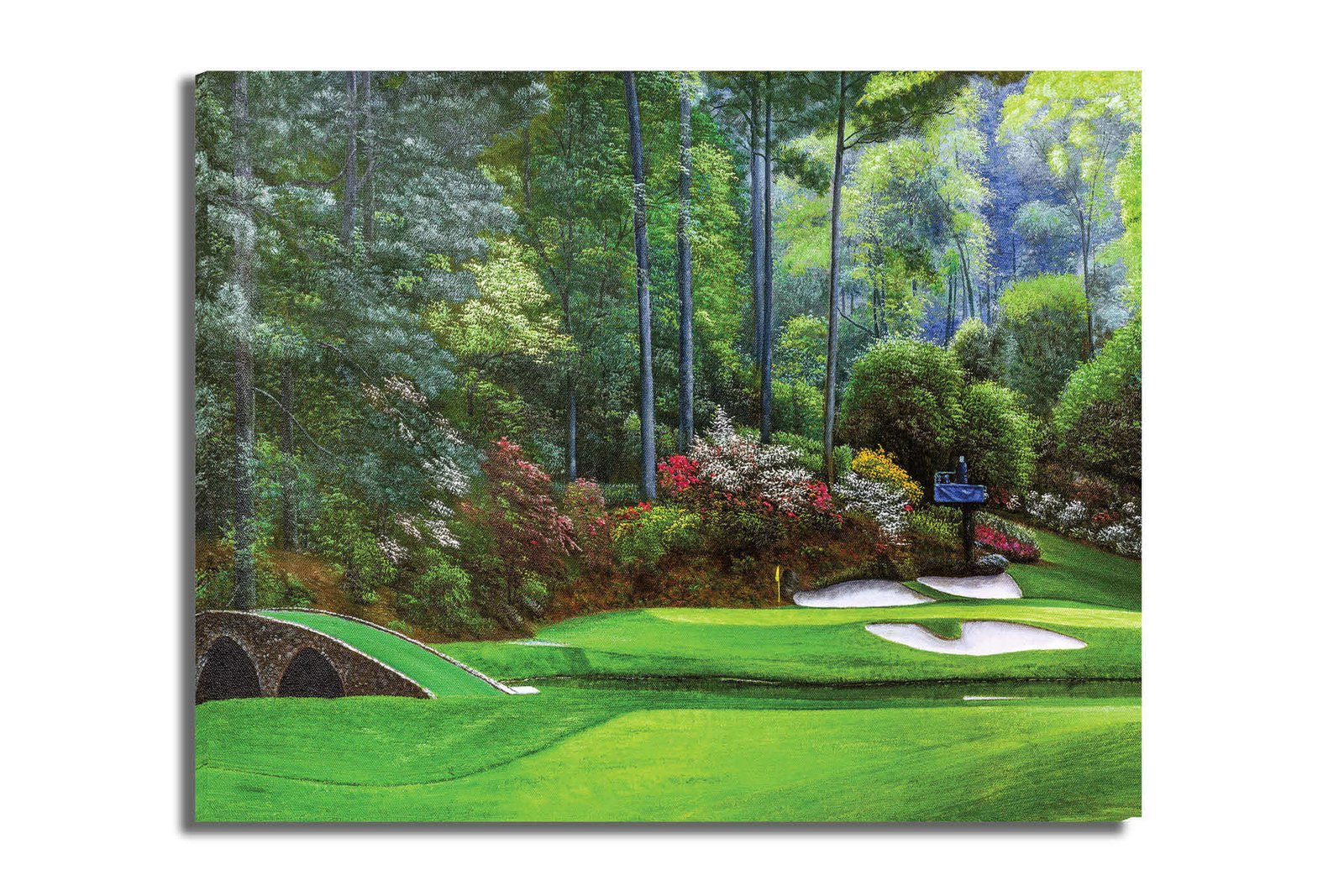 Augusta National Golf Club Masters wall art art on wall Hole 12 painting print PGA Golden Bell canvas prints Masters ANGC12RiOil04 16