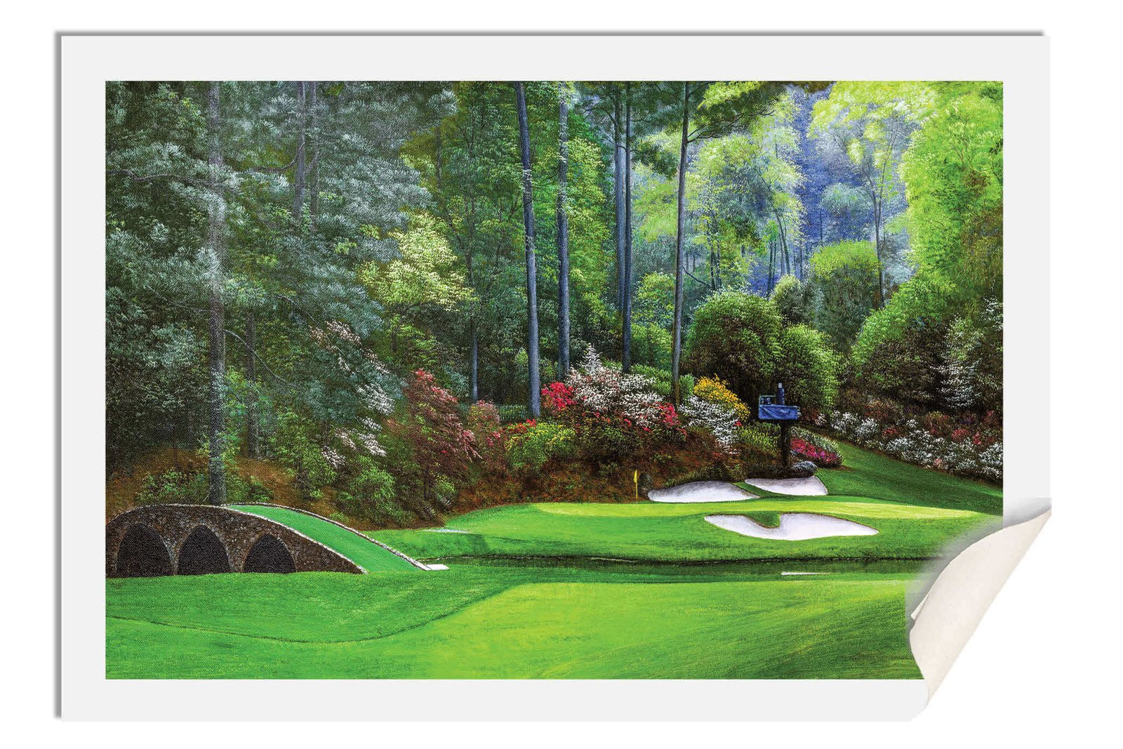 Augusta National Golf Club Masters wall art art on wall Hole 12 painting print PGA Golden Bell canvas prints Masters ANGC12RiOil04 17
