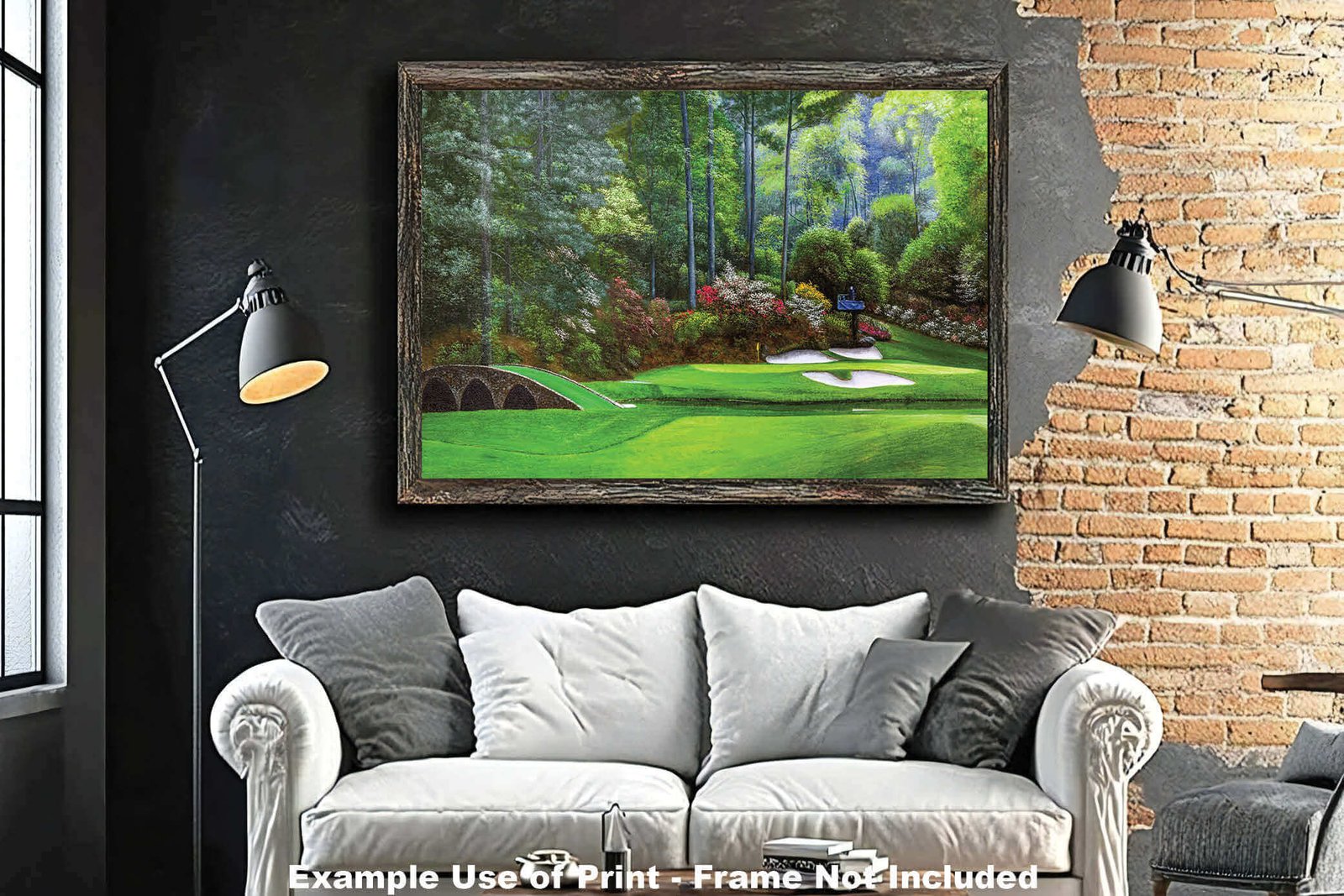 Augusta National Golf Club Masters wall art art on wall Hole 12 painting print PGA Golden Bell canvas prints Masters ANGC12RiOil04 18