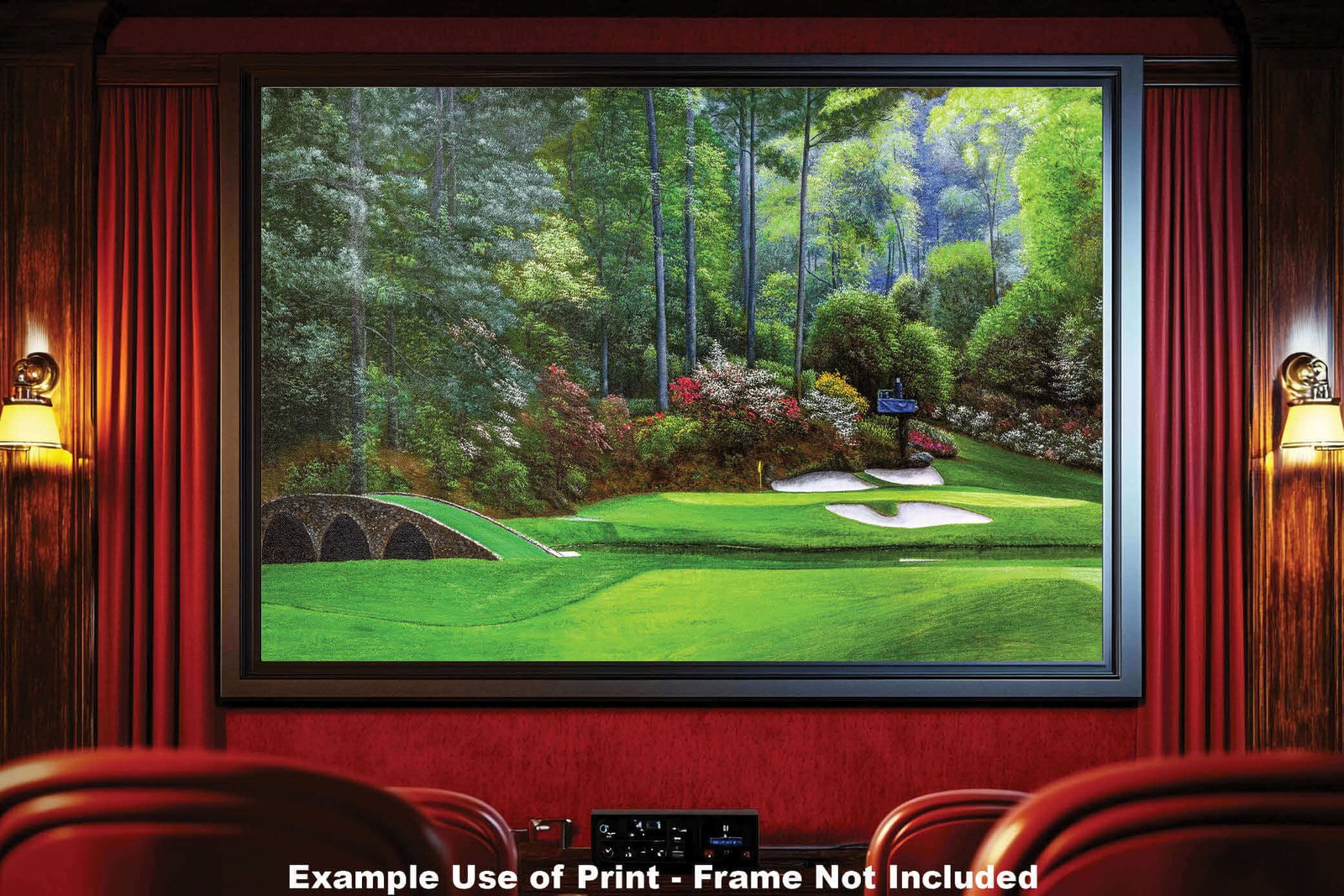 Augusta National Golf Club Masters wall art art on wall Hole 12 painting print PGA Golden Bell canvas prints Masters ANGC12RiOil04 19