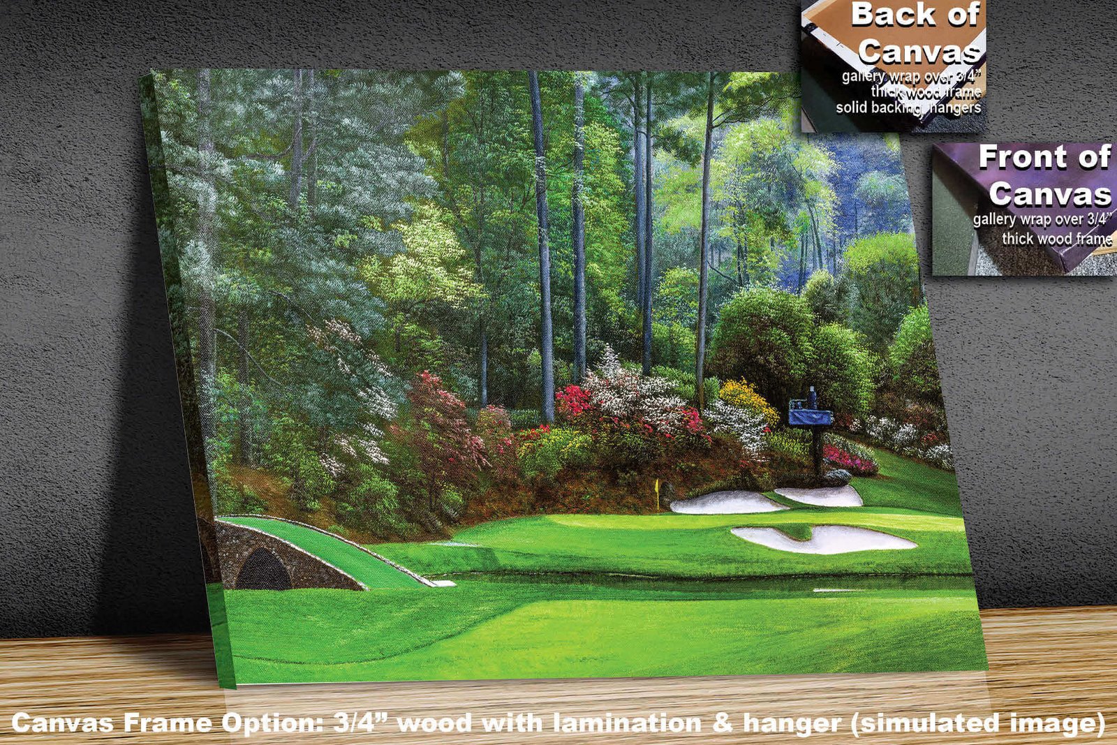 Augusta National Golf Club Masters wall art art on wall Hole 12 painting print PGA Golden Bell canvas prints Masters ANGC12RiOil04 2