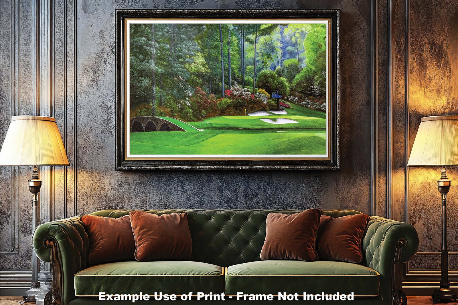 Augusta National Golf Club Masters wall art art on wall Hole 12 painting print PGA Golden Bell canvas prints Masters ANGC12RiOil04 6