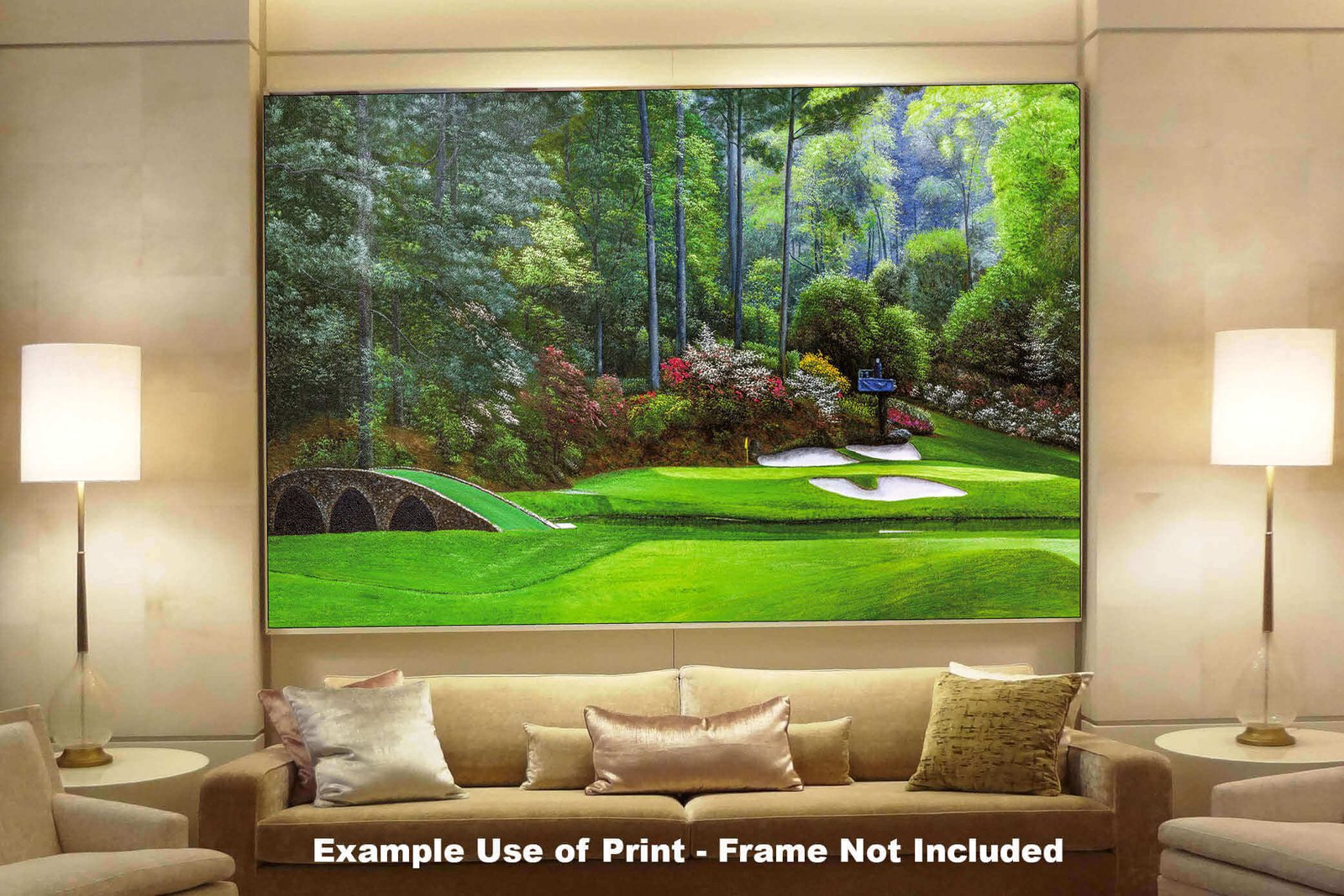 Augusta National Golf Club Masters wall art art on wall Hole 12 painting print PGA Golden Bell canvas prints Masters ANGC12RiOil04 8