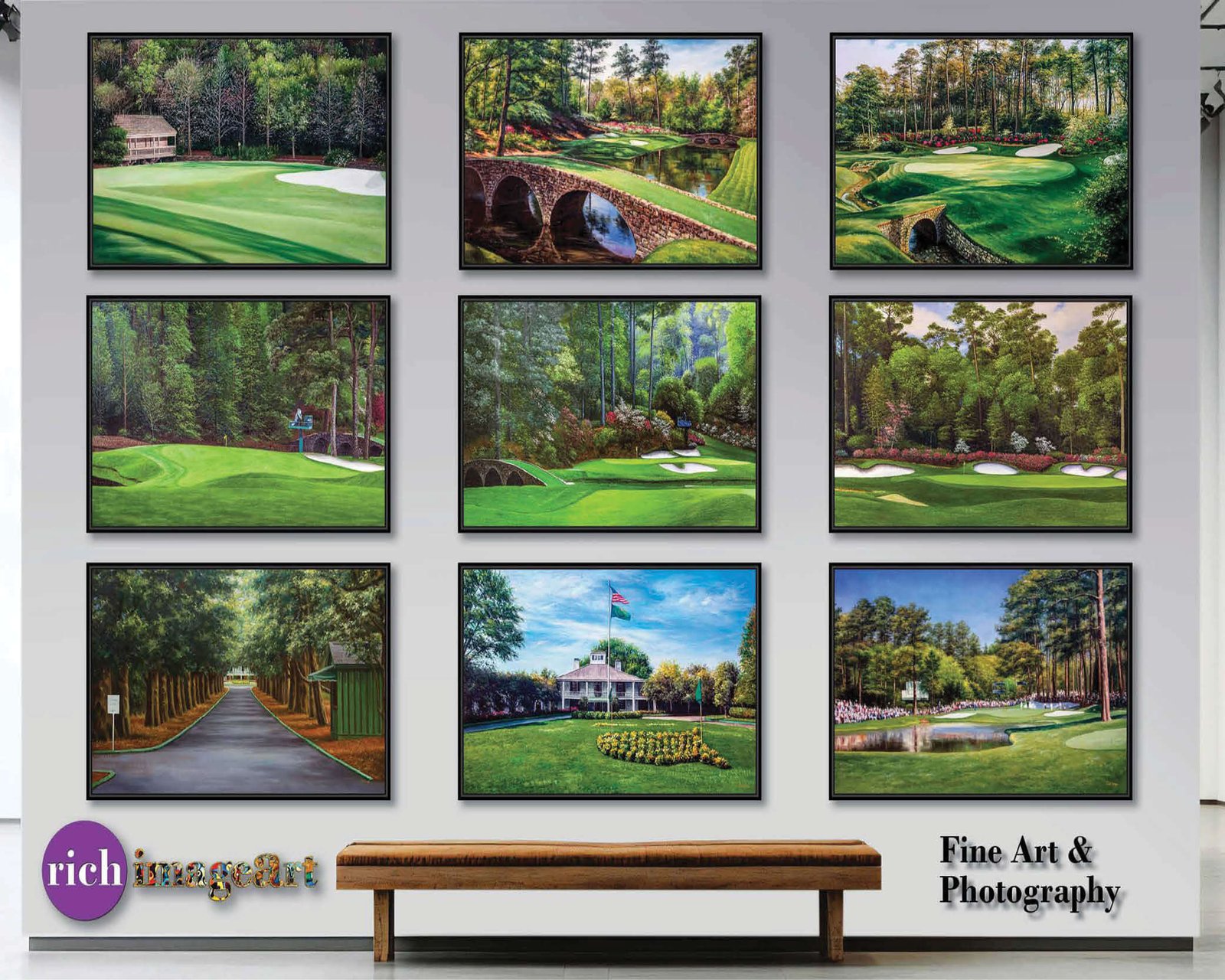 Augusta National Golf Club PGA painting print artwork pic Course Eisenhower Tree poster Masters ANGC10EsnhrTrRiOil RichimageArt.com 23