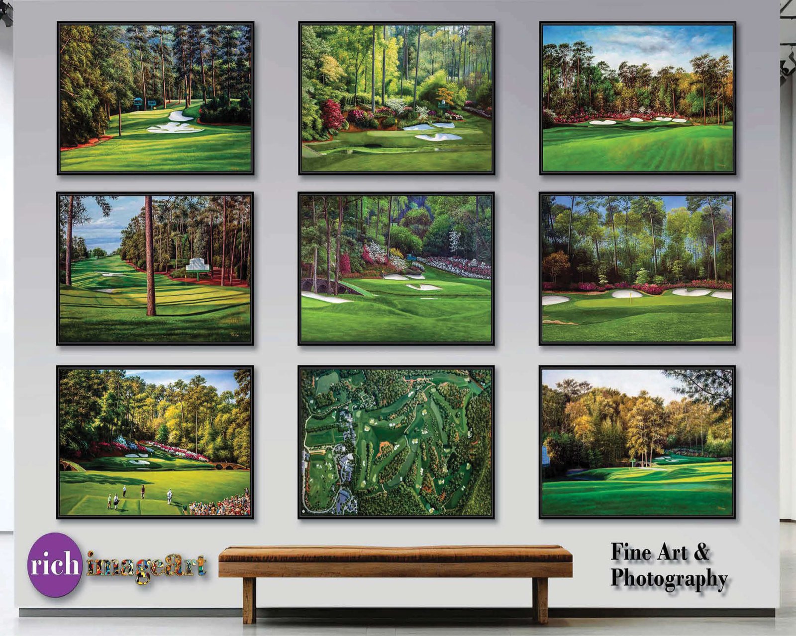 Augusta National Golf Club PGA painting print artwork pic Course Eisenhower Tree poster Masters ANGC10EsnhrTrRiOil RichimageArt.com 24