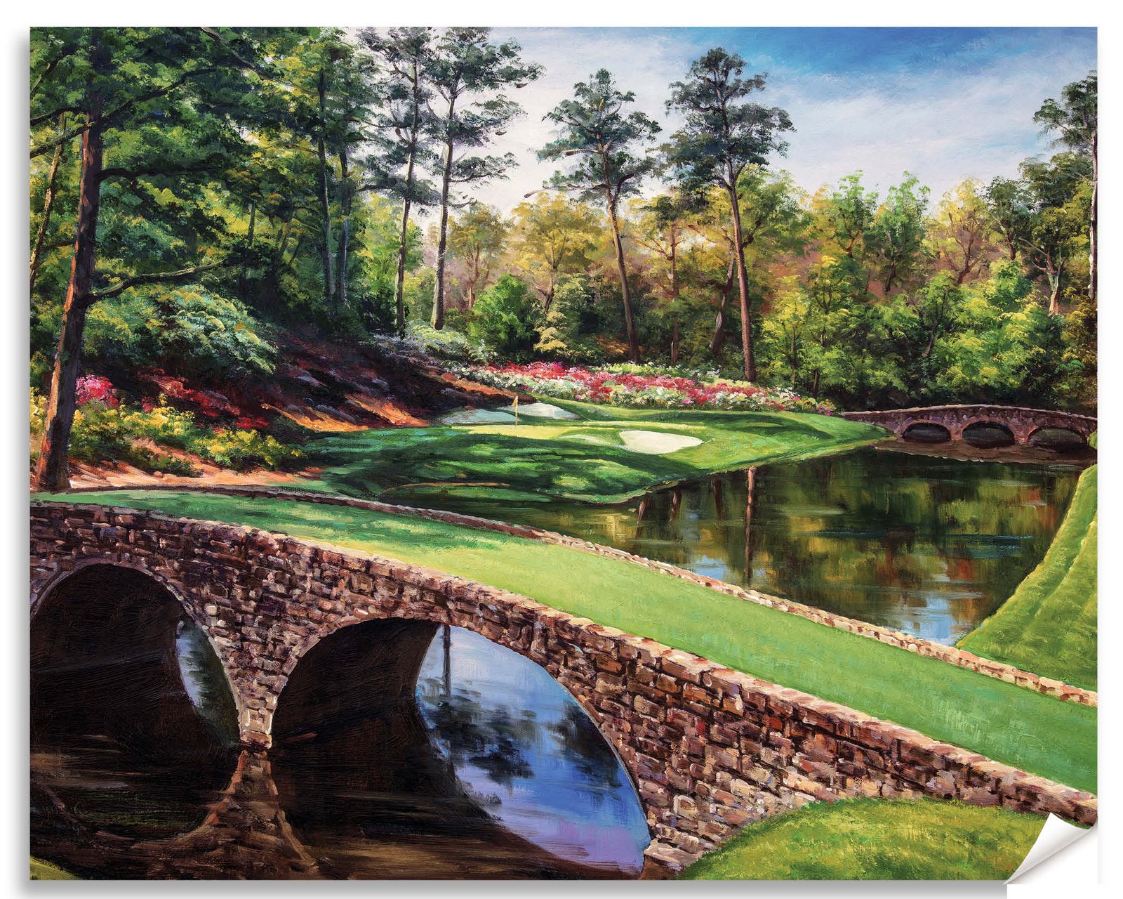 Augusta National Golf Club art on wall wall art wall decor the Masters of Augusta Golden Bell Hole 12 Clubhouse Club House Redbud Hole 16 canvas prints 2ANGC4 14