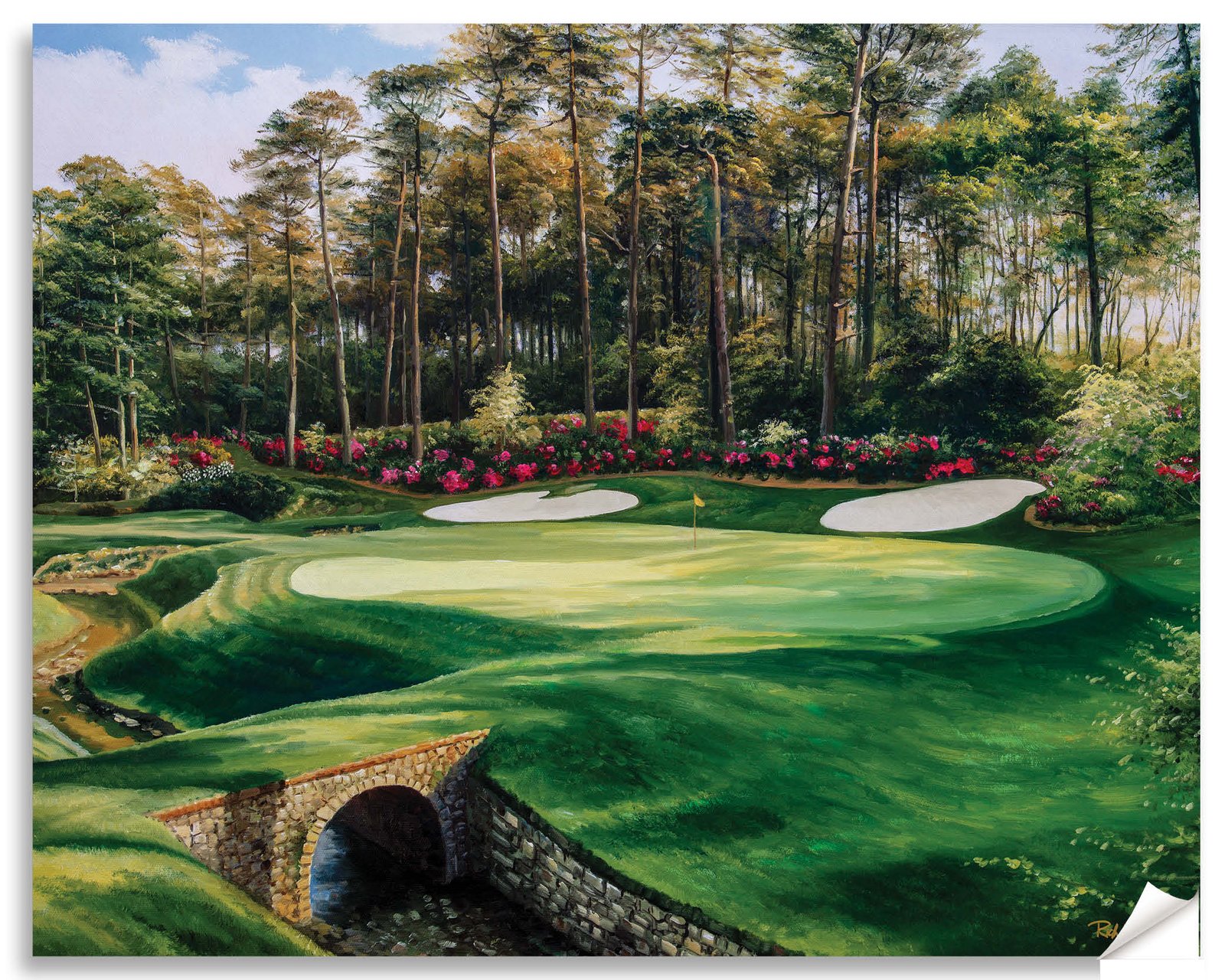 Augusta National Golf Club art on wall wall art wall decor the Masters of Augusta Golden Bell Hole 12 Clubhouse Club House Redbud Hole 16 canvas prints 2ANGC4 15