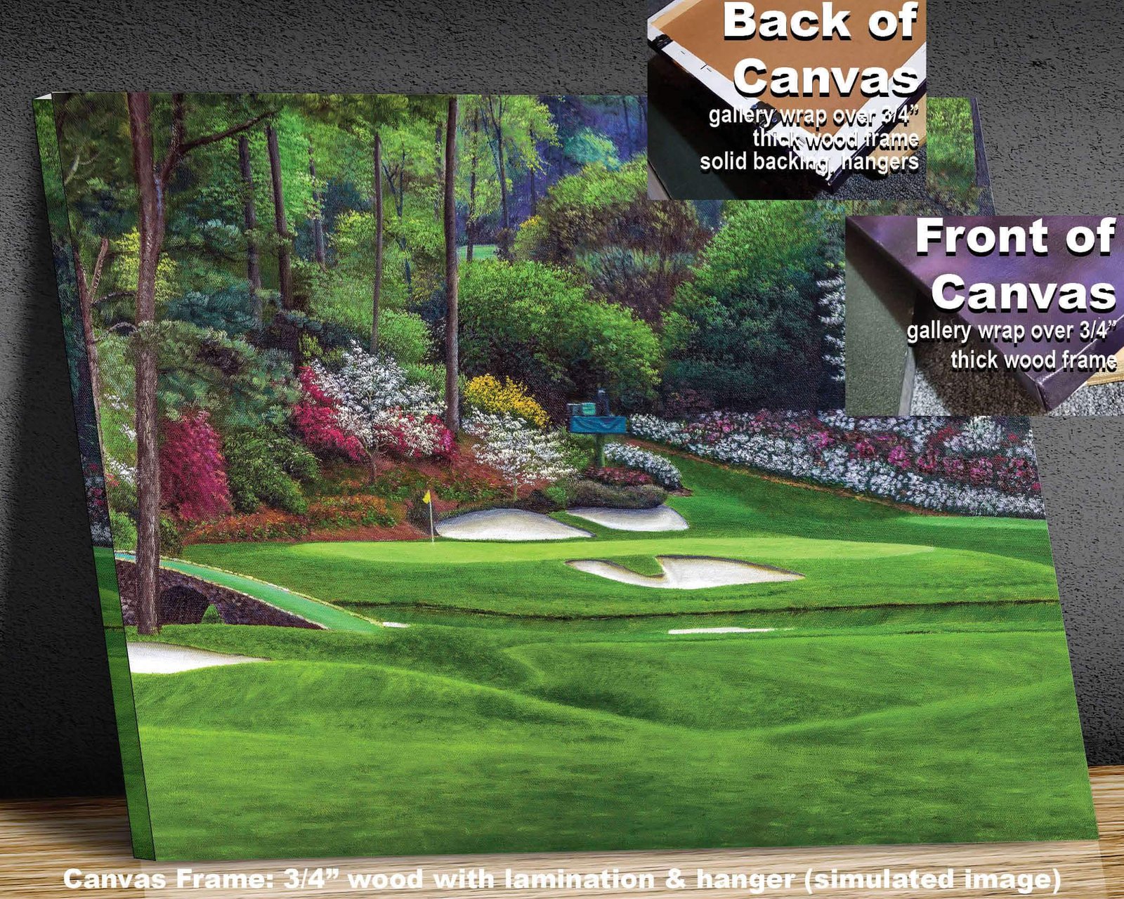 Augusta National Golf Club artwork Golden Bell Hole 12 pic poster Redbud 16 Azalea Hole 13 painting print Golf 2ANGC3 8