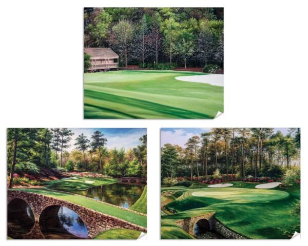 Augusta National Golf Club artwork oil painting golf art Redbud Hole Azalea Hole 13 Golf Golden Bell 12 art print 1ANGC3 10