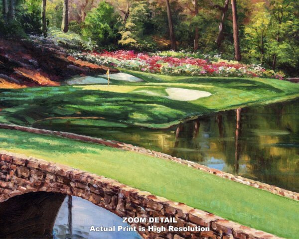 Augusta National Golf Club artwork oil painting golf art Redbud Hole Azalea Hole 13 Golf Golden Bell 12 art print 1ANGC3 20