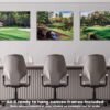 Augusta National Golf Club artwork oil painting golf art Redbud Hole Azalea Hole 13 Golf Golden Bell 12 art print 1ANGC3 4