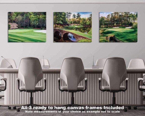 Augusta National Golf Club artwork oil painting golf art Redbud Hole Azalea Hole 13 Golf Golden Bell 12 art print 1ANGC3 4
