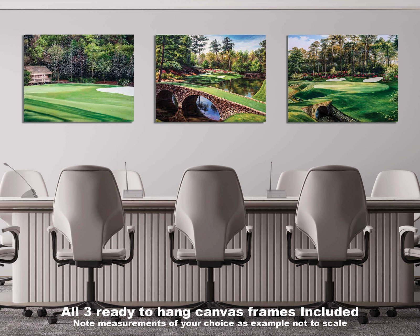 Augusta National Golf Club artwork oil painting golf art Redbud Hole Azalea Hole 13 Golf Golden Bell 12 art print 1ANGC3 4