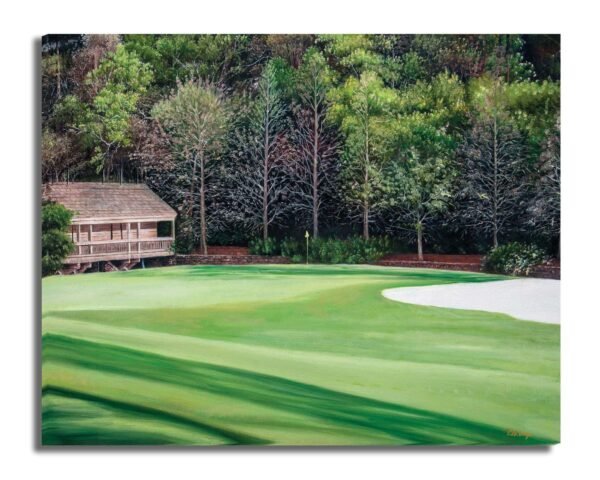 Augusta National Golf Club artwork oil painting golf art Redbud Hole Azalea Hole 13 Golf Golden Bell 12 art print 1ANGC3 5