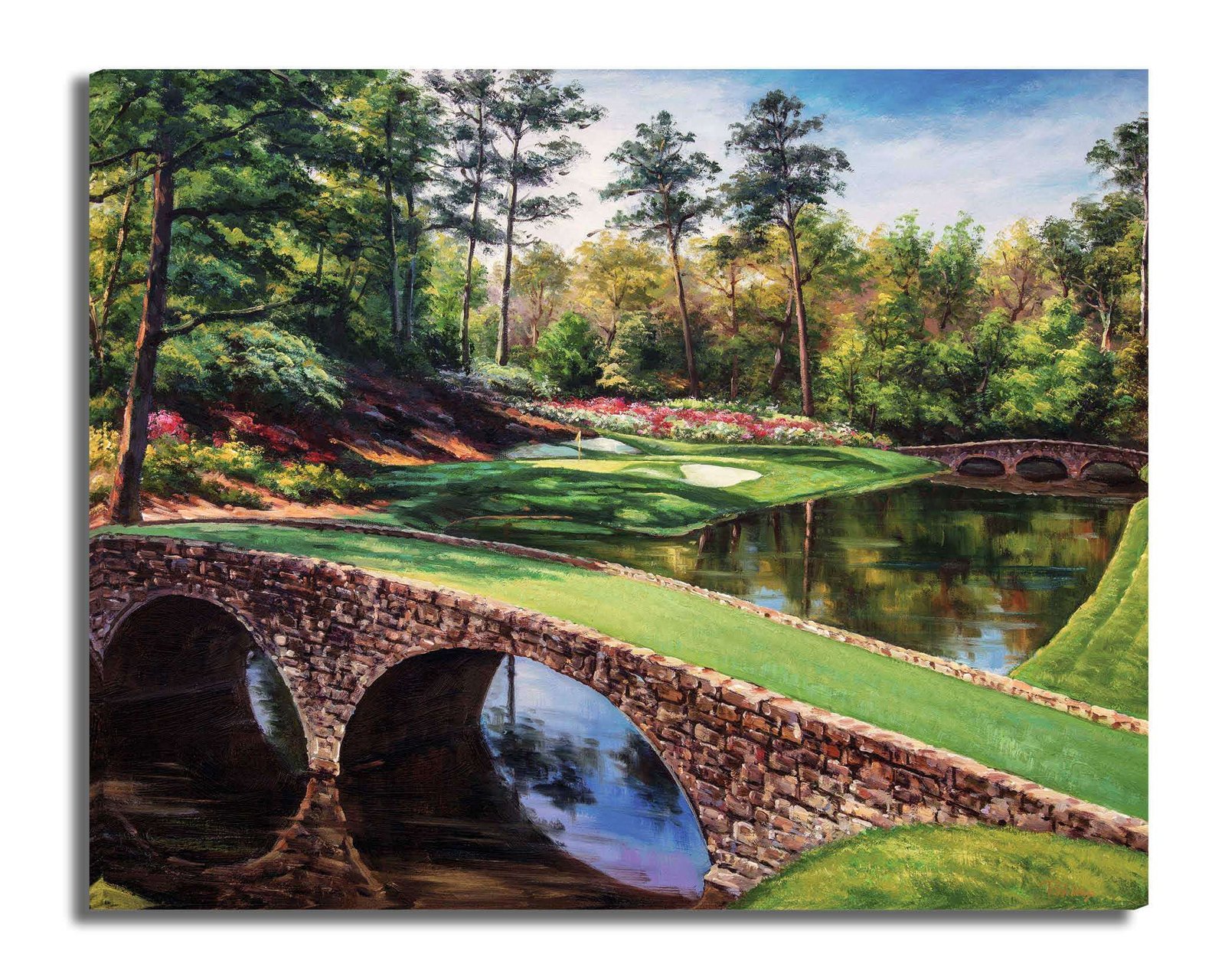 Augusta National Golf Club artwork oil painting golf art Redbud Hole Azalea Hole 13 Golf Golden Bell 12 art print 1ANGC3 6