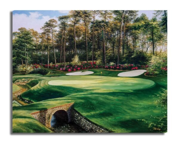 Augusta National Golf Club artwork oil painting golf art Redbud Hole Azalea Hole 13 Golf Golden Bell 12 art print 1ANGC3 7
