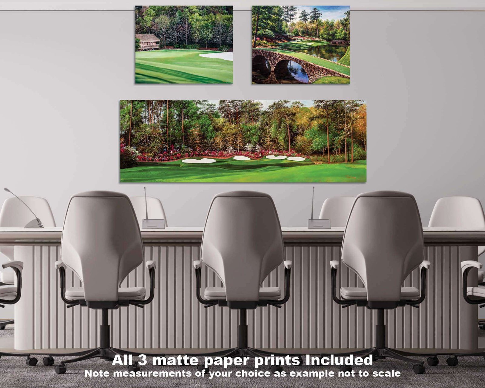 Augusta National Golf Club poster Amen Corner artwork Azalea Hole 13 pic Golf Pan9 Amen Corner painting print Golden Bell Hole 12 9ANGC1pan5x4s 16