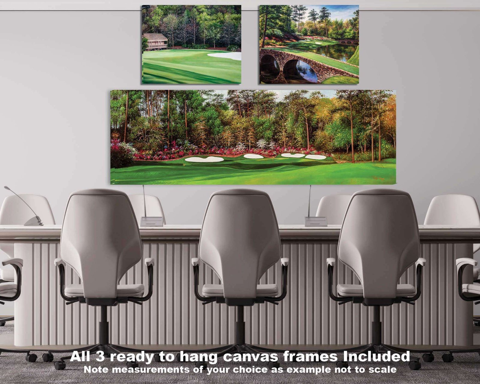 Augusta National Golf Club poster Amen Corner artwork Azalea Hole 13 pic Golf Pan9 Amen Corner painting print Golden Bell Hole 12 9ANGC1pan5x4s 4