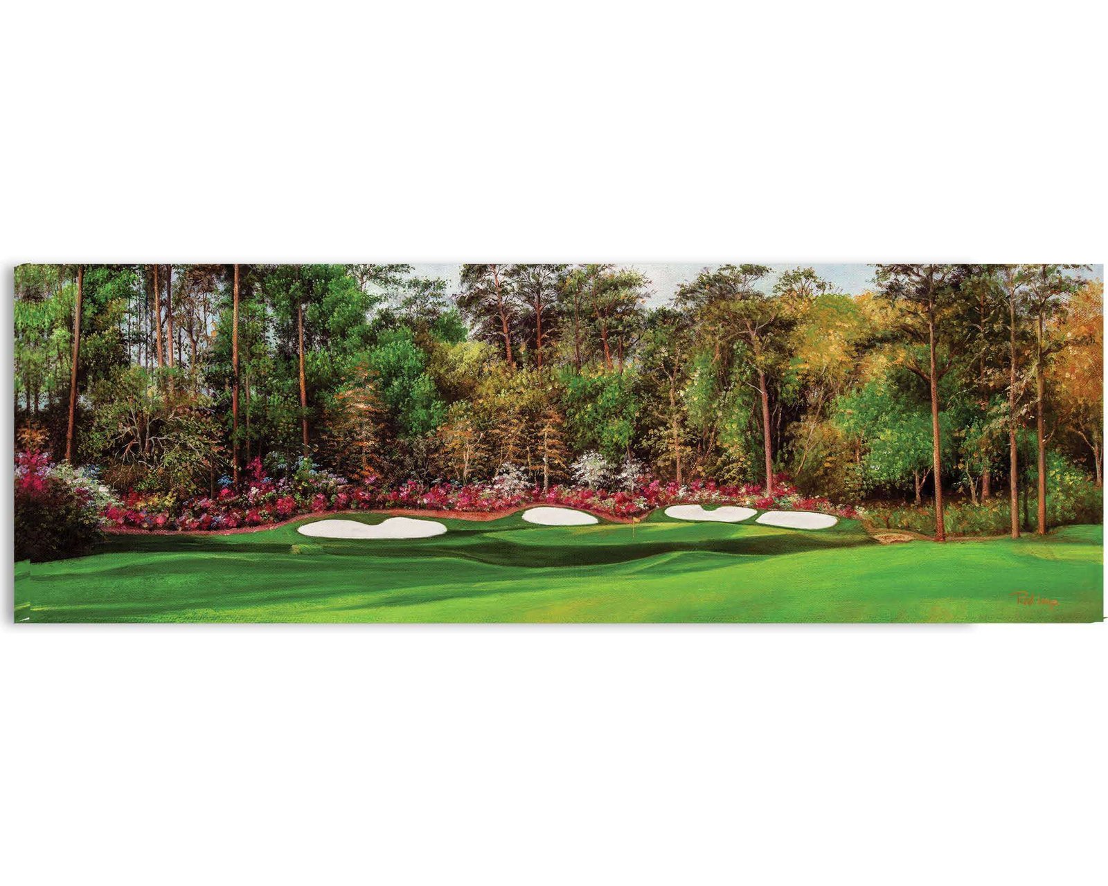 Augusta National Golf Club poster Amen Corner artwork Azalea Hole 13 pic Golf Pan9 Amen Corner painting print Golden Bell Hole 12 9ANGC1pan5x4s 5