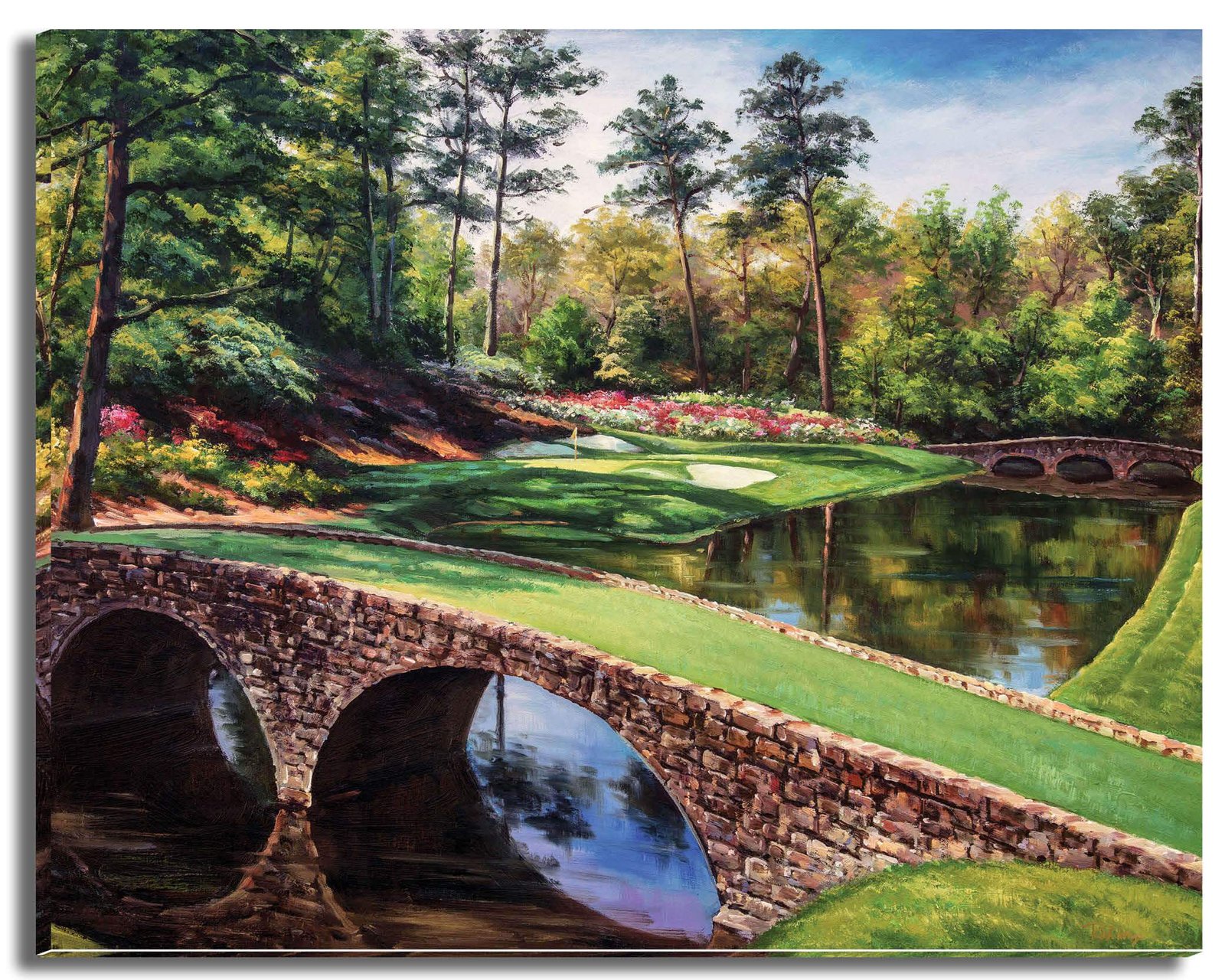 Augusta National Golf Club poster Amen Corner artwork Azalea Hole 13 pic Golf Pan9 Amen Corner painting print Golden Bell Hole 12 9ANGC1pan5x4s 7