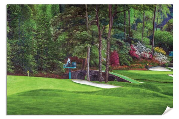 Augusta National Golf Club poster painting print pic Masters Amen Corner Golden Bell White Dogwood PGA Hole 11 12 artwork ANGC112RiOil01 RichimageArt.com