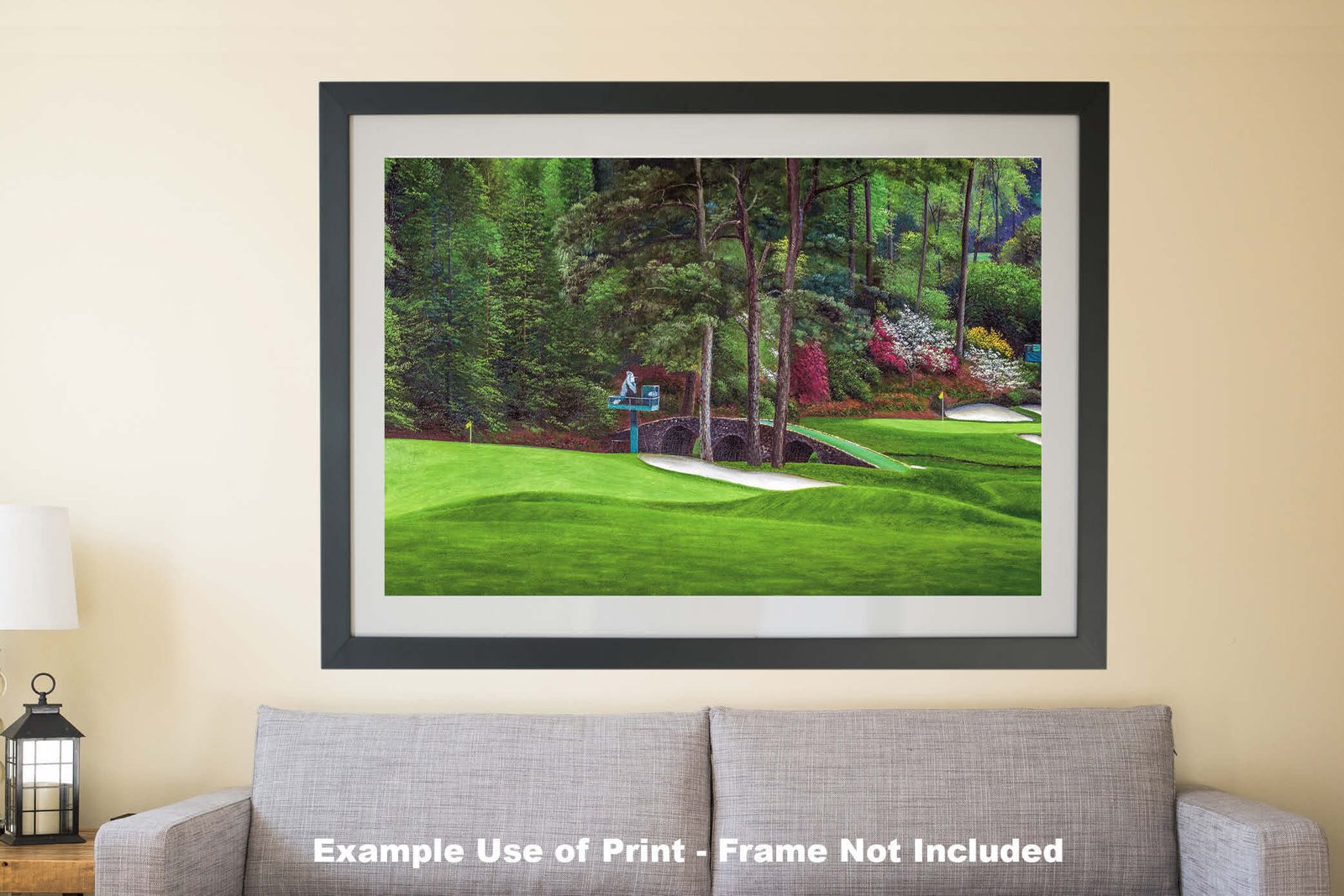 Augusta National Golf Club poster painting print pic Masters Amen Corner Golden Bell White Dogwood PGA Hole 11 12 artwork ANGC112RiOil01 RichimageArt.com 10