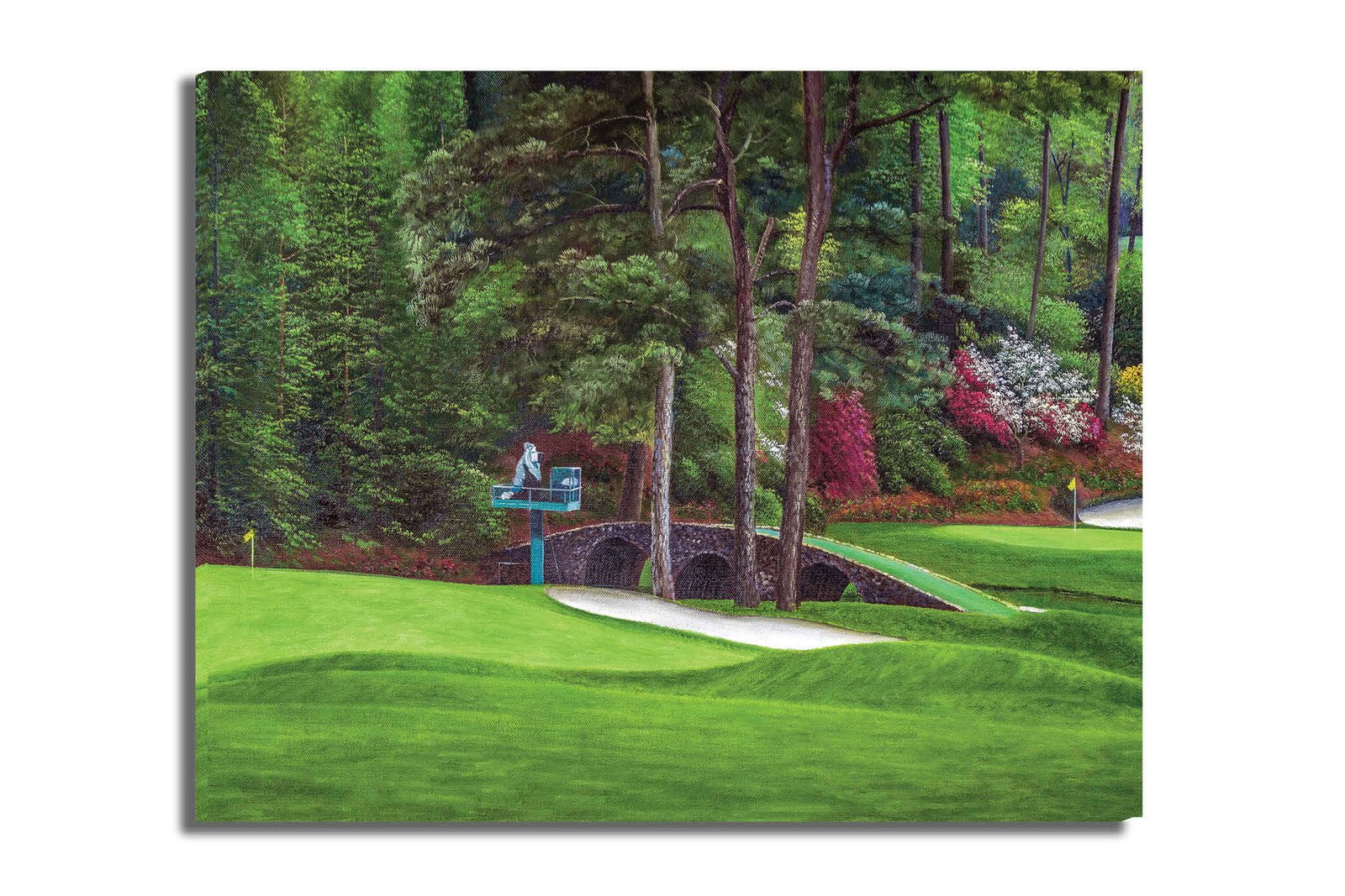 Augusta National Golf Club poster painting print pic Masters Amen Corner Golden Bell White Dogwood PGA Hole 11 12 artwork ANGC112RiOil01 RichimageArt.com 16
