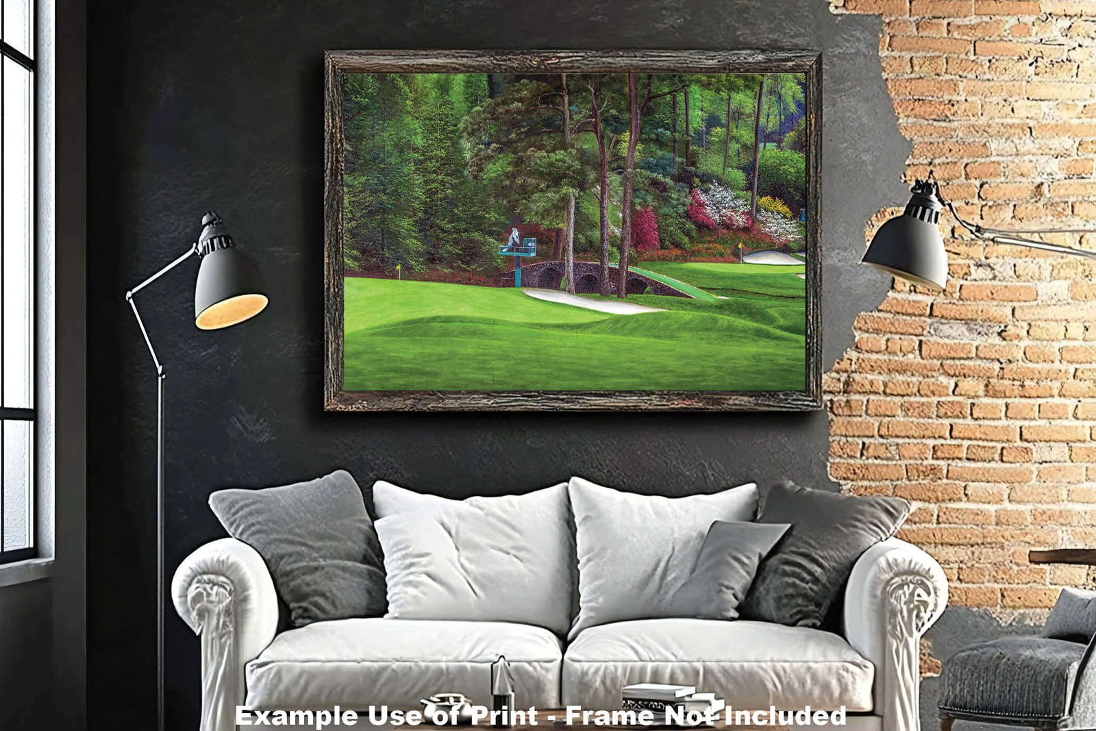 Augusta National Golf Club poster painting print pic Masters Amen Corner Golden Bell White Dogwood PGA Hole 11 12 artwork ANGC112RiOil01 RichimageArt.com 18