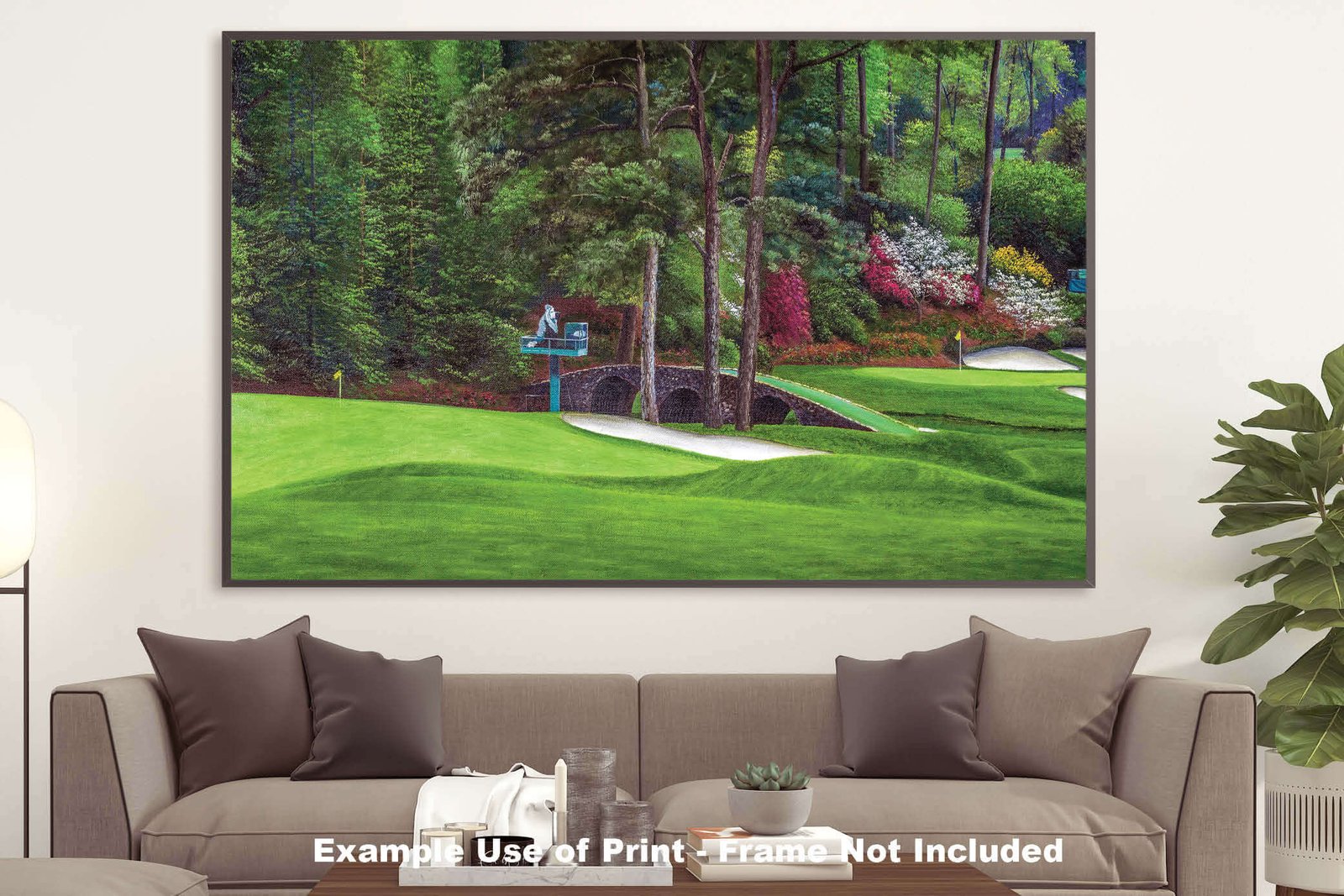 Augusta National Golf Club poster painting print pic Masters Amen Corner Golden Bell White Dogwood PGA Hole 11 12 artwork ANGC112RiOil01 RichimageArt.com 21