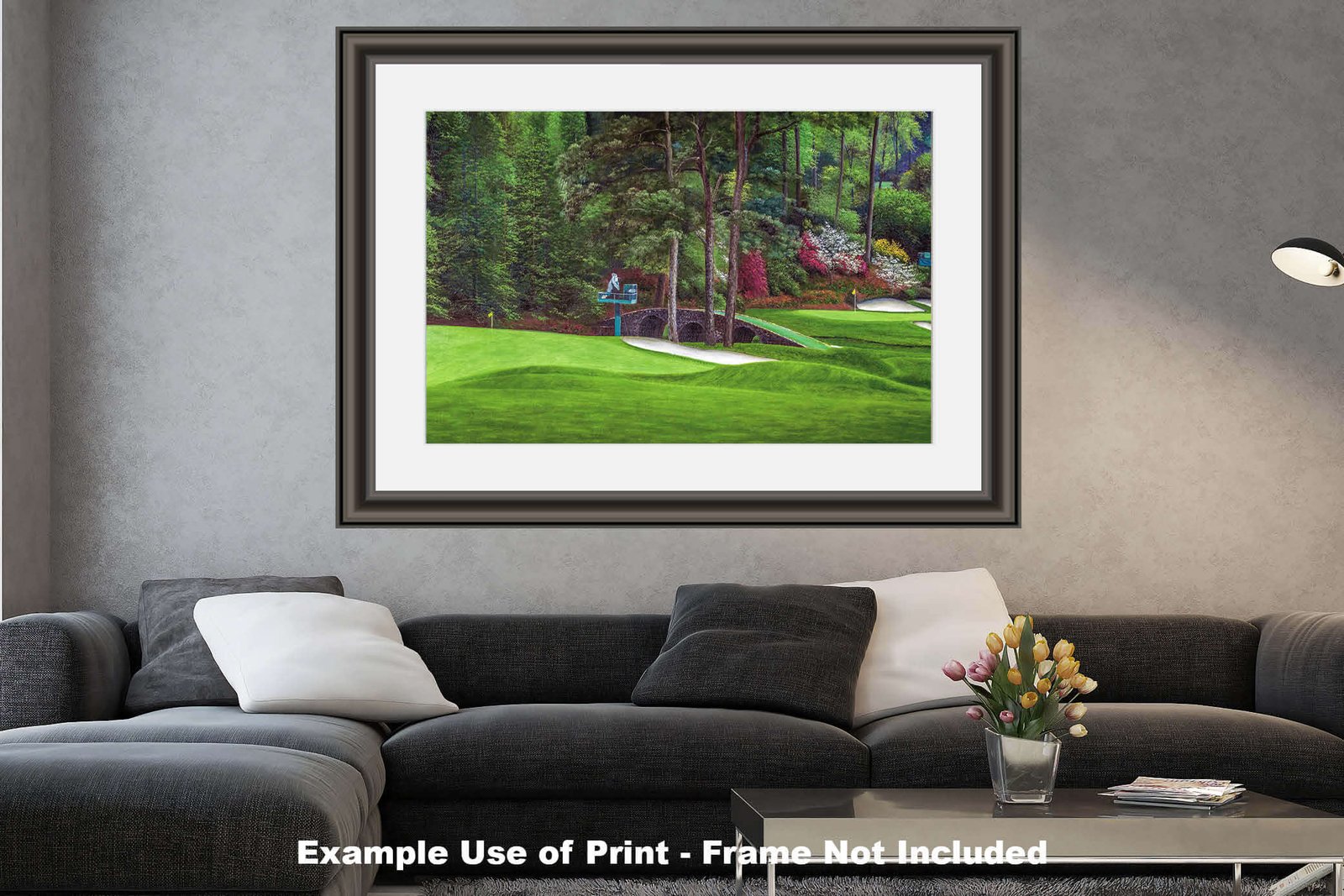 Augusta National Golf Club poster painting print pic Masters Amen Corner Golden Bell White Dogwood PGA Hole 11 12 artwork ANGC112RiOil01 RichimageArt.com 26