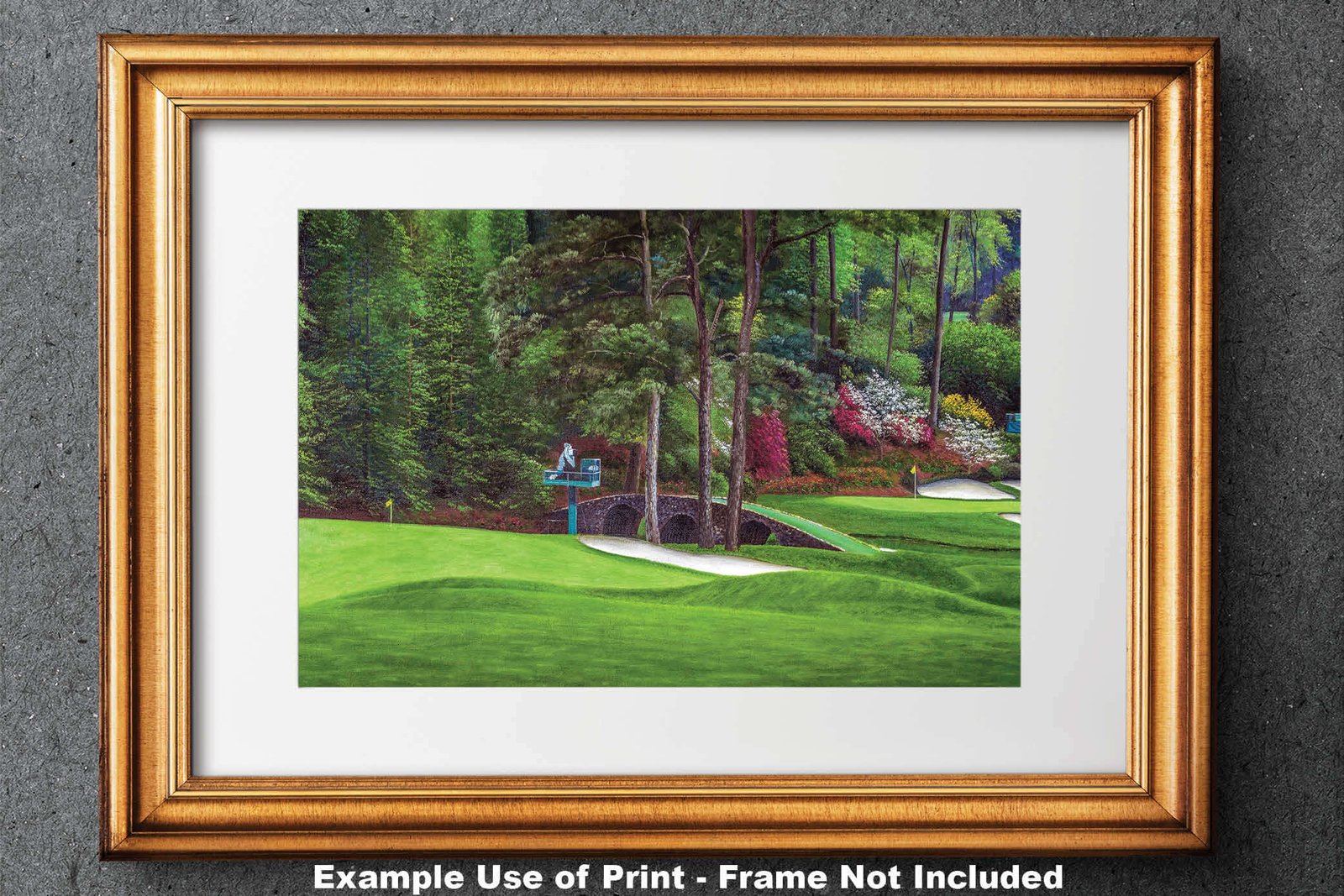 Augusta National Golf Club poster painting print pic Masters Amen Corner Golden Bell White Dogwood PGA Hole 11 12 artwork ANGC112RiOil01 RichimageArt.com 28