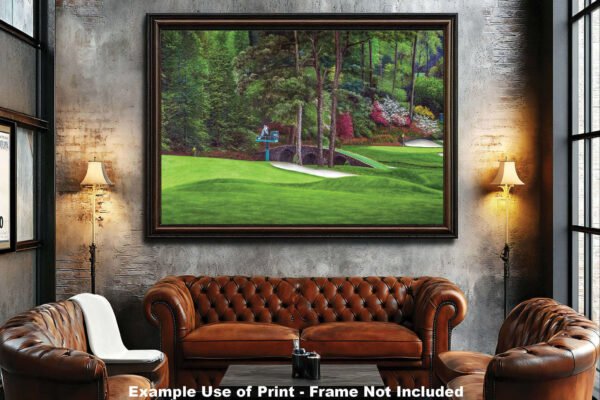 Augusta National Golf Club poster painting print pic Masters Amen Corner Golden Bell White Dogwood PGA Hole 11 12 artwork ANGC112RiOil01 RichimageArt.com 5