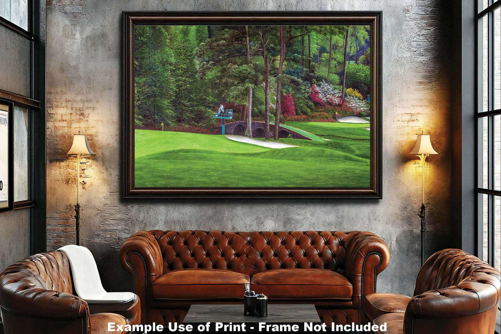 Augusta National Golf Club poster painting print pic Masters Amen Corner Golden Bell White Dogwood PGA Hole 11 12 artwork ANGC112RiOil01 RichimageArt.com 5