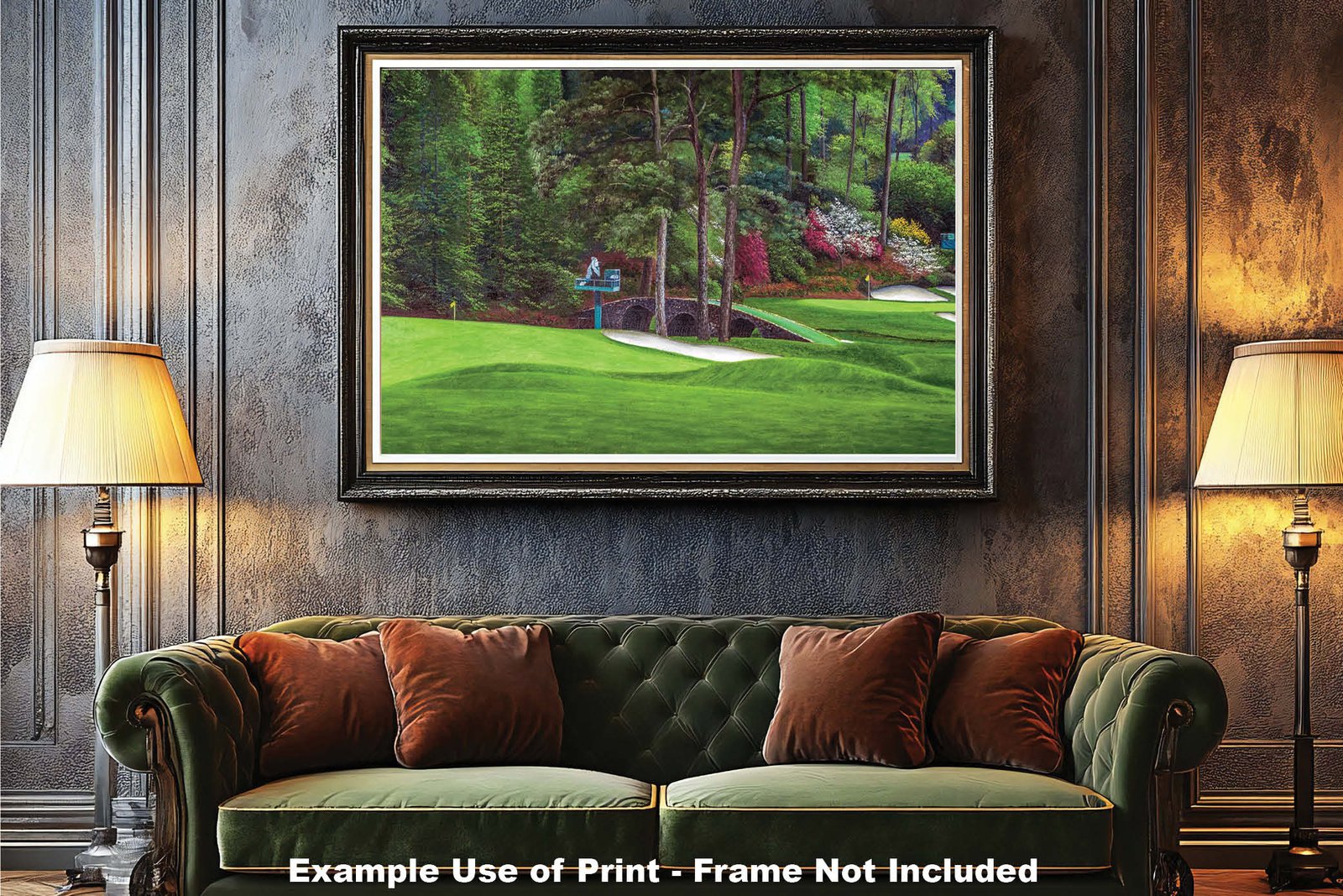 Augusta National Golf Club poster painting print pic Masters Amen Corner Golden Bell White Dogwood PGA Hole 11 12 artwork ANGC112RiOil01 RichimageArt.com 6