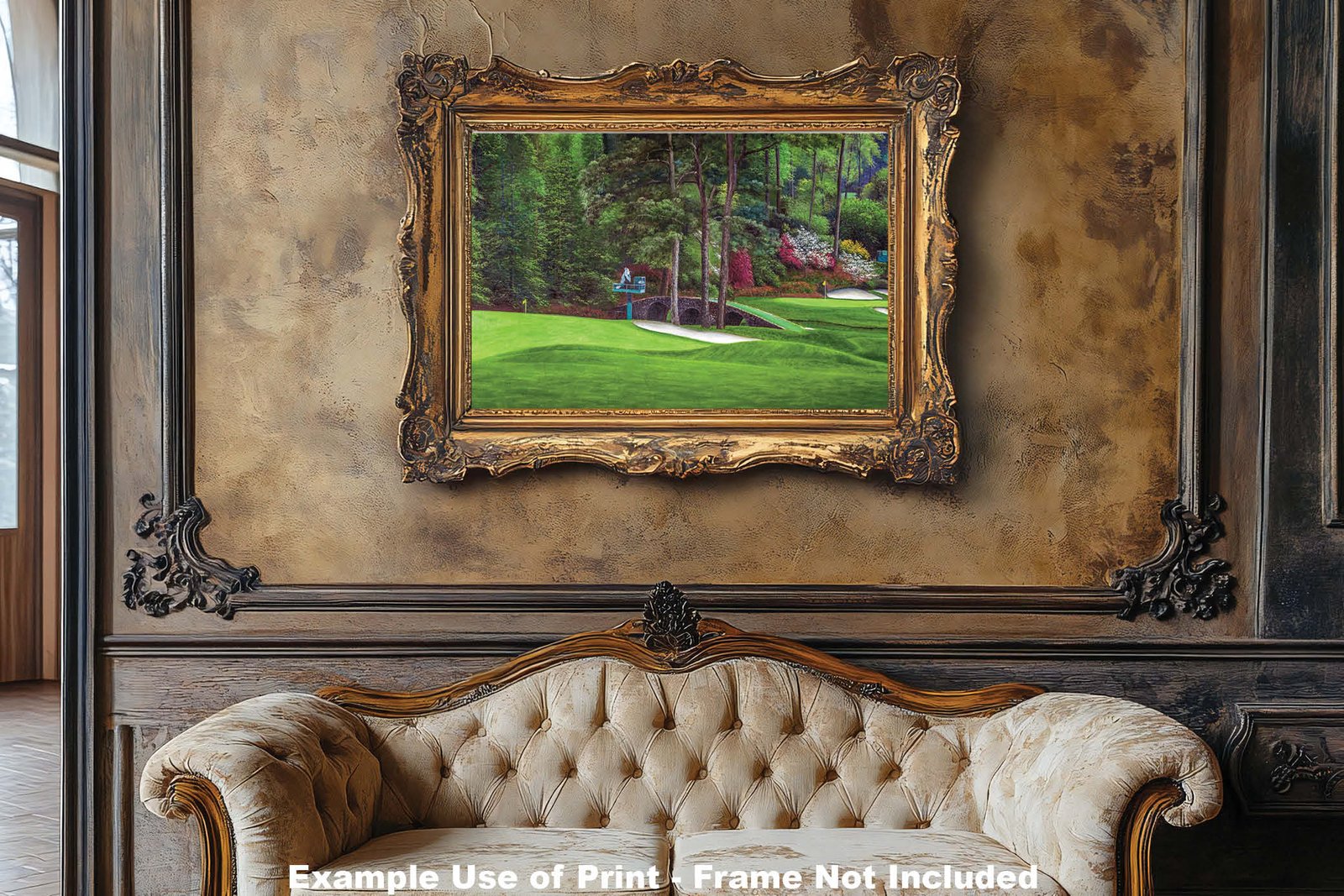 Augusta National Golf Club poster painting print pic Masters Amen Corner Golden Bell White Dogwood PGA Hole 11 12 artwork ANGC112RiOil01 RichimageArt.com 7